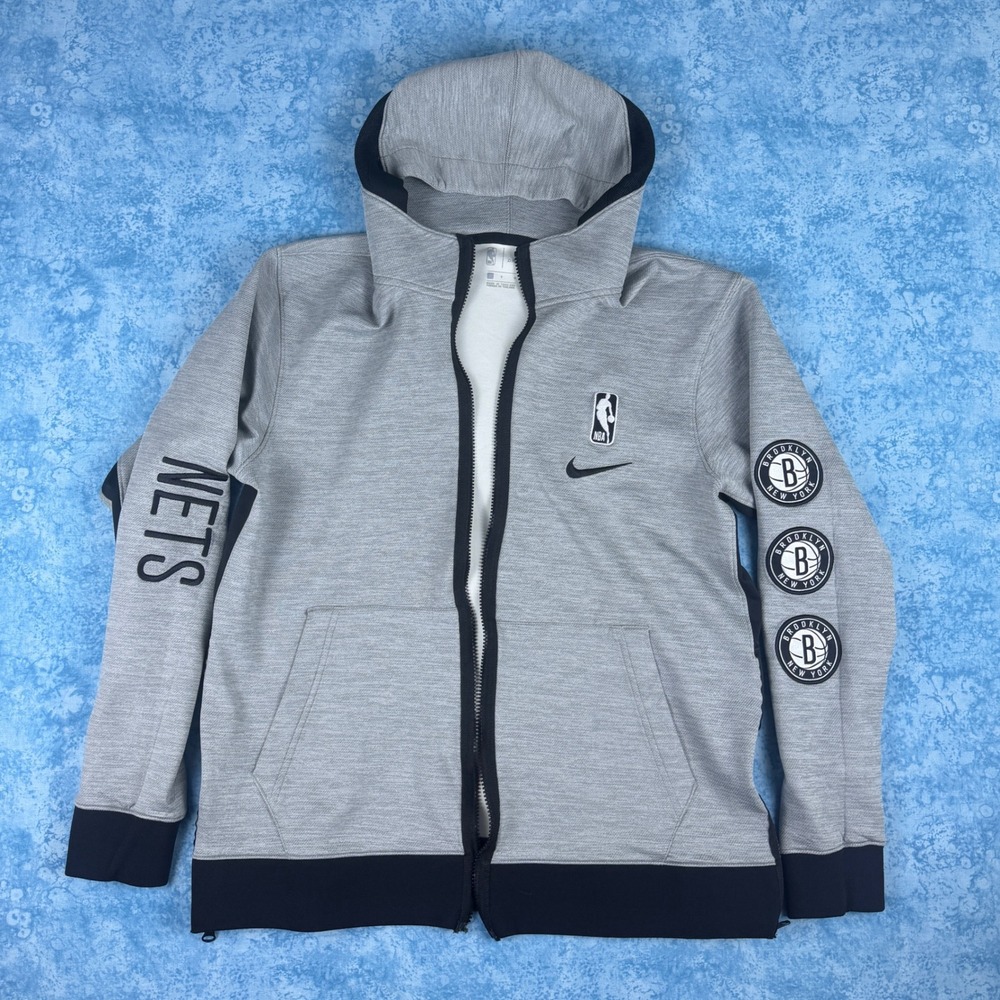 Nike Therma Flex NBA Brooklyn Nets Showtime Full-Zip Hoodie Grey CU0481-063 L